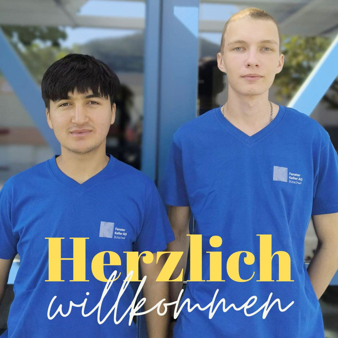 Ein neuer Abschnitt beginnt!

Diese Woche sind unsere beiden neuen Lernenden Ibrahim und Mykyta bei der Fenster Keller...